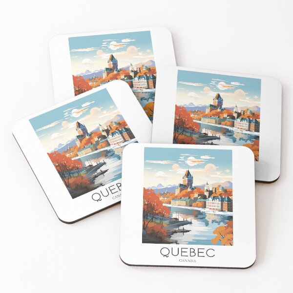 Item preview, A Pop Art Travel Print of Quebec - Canada  designed and sold by StudioRedKoala.