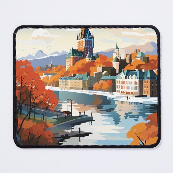 Item preview, A Pop Art Travel Print of Quebec - Canada designed and sold by StudioRedKoala.