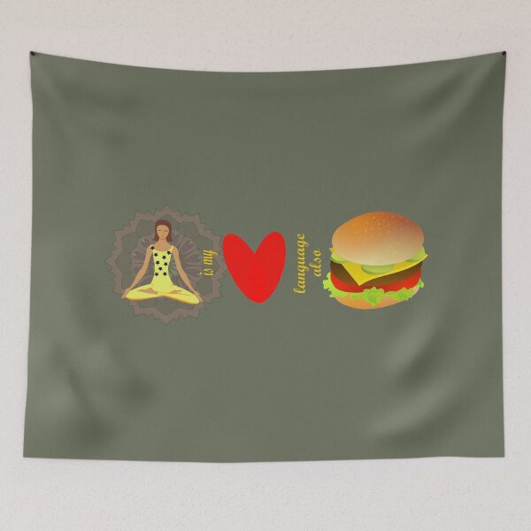 Item preview, Yoga is my love language also burger designed and sold by Rajasekar.