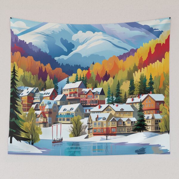 Item preview, A Pop Art Travel Print of Mont Tremblant - Canada  designed and sold by StudioRedKoala.