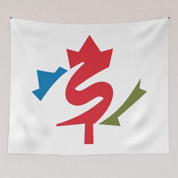 Item preview, Maple leaf and caring hand Gesture around a letter S designed and sold by Wiggly Lines.