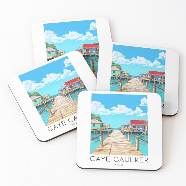 Item preview, A Pop Art Travel Print of Caye Caulker - Belize  designed and sold by StudioRedKoala.