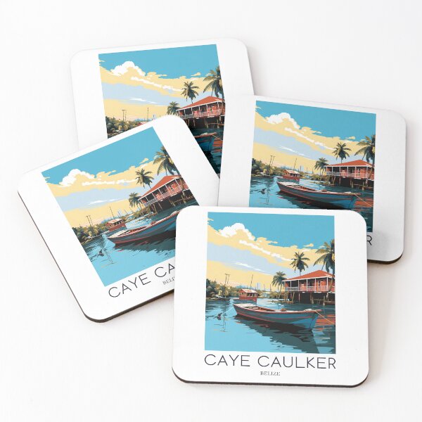 Item preview, A Pop Art Travel Print of Caye Caulker - Belize  designed and sold by StudioRedKoala.