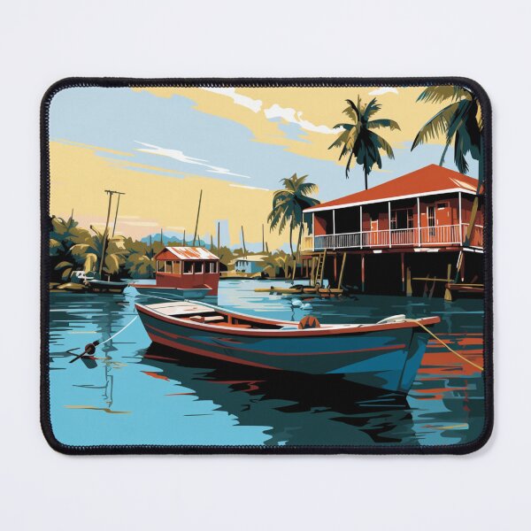 Item preview, A Pop Art Travel Print of Caye Caulker - Belize designed and sold by StudioRedKoala.