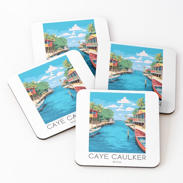 Item preview, A Pop Art Travel Print of Caye Caulker - Belize  designed and sold by StudioRedKoala.