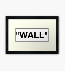 Off White Label Wall Logo Framed Print