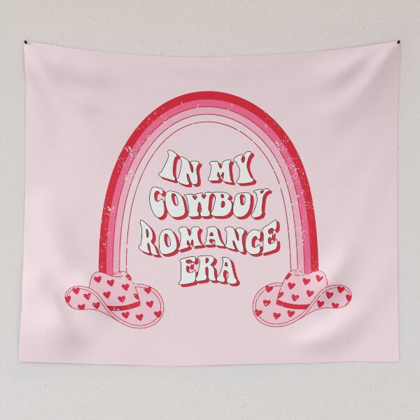 Item preview, In my cowboy romance era. Pink Cowboy hats with rainbow.  designed and sold by CoCoArt-Ua.