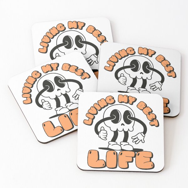 Item preview, Living my best life, aesthetic motivation graphic slogan, cute digital illustration modern art designed and sold by MarJul.