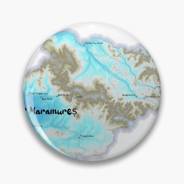 Item preview, Maramureș County Map, România 2 designed and sold by maptheclouds.