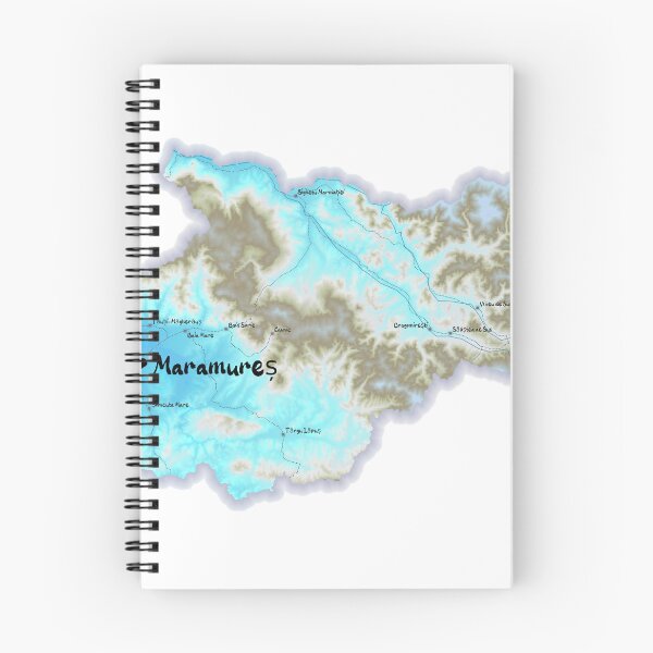 Item preview, Maramureș County Map, România 2 designed and sold by maptheclouds.
