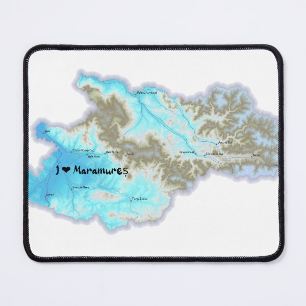 Item preview, Maramureș County Map, România 2 designed and sold by maptheclouds.