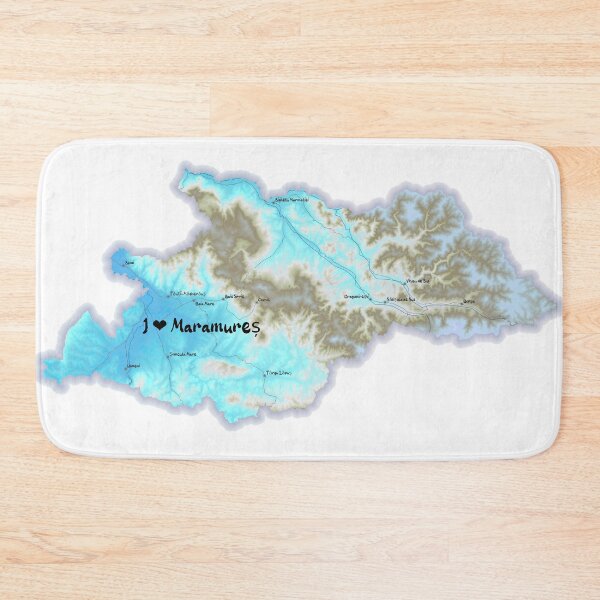 Item preview, Maramureș County Map, România 2 designed and sold by maptheclouds.