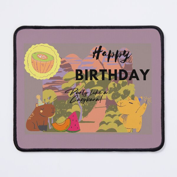 Item preview, Capybara Birthday designed and sold by Project Remission, LLC.