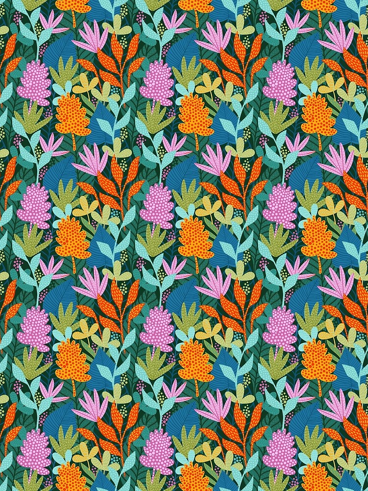Thumbnail 3 of 3, Scarf, Abstract leaf pattern designed and sold by Lagomodi.