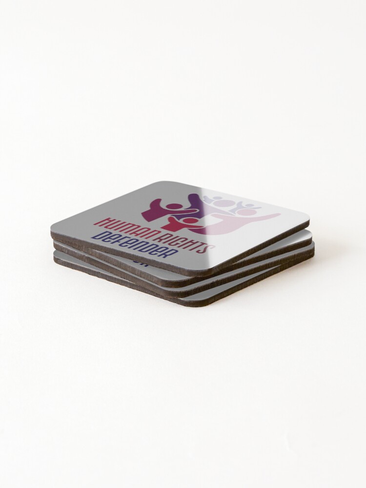 Thumbnail 4 of 5, Coasters (Set of 4), Human Rights Defender. Human Rights Day designed and sold by Rebel-Design.