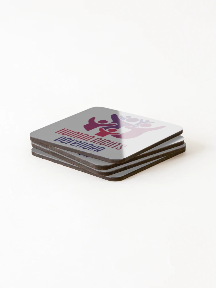 Thumbnail 4 of 5, Coasters (Set of 4), Human Rights Defender. Human Rights Day designed and sold by Rebel-Design.