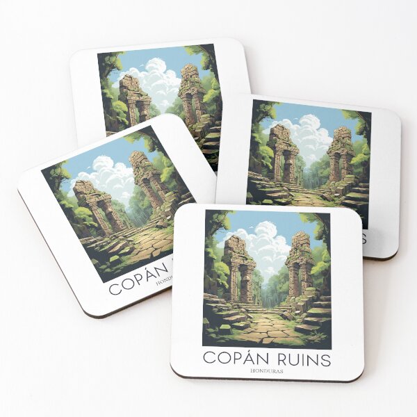 Item preview, A Pop Art Travel Print of the Copán Ruins - Honduras designed and sold by StudioRedKoala.