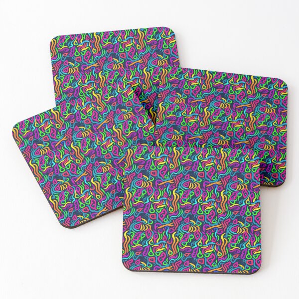 Item preview, Neon Light Shape Pattern #3 Fun and Joyful designed and sold by ARTficiallyAnon.