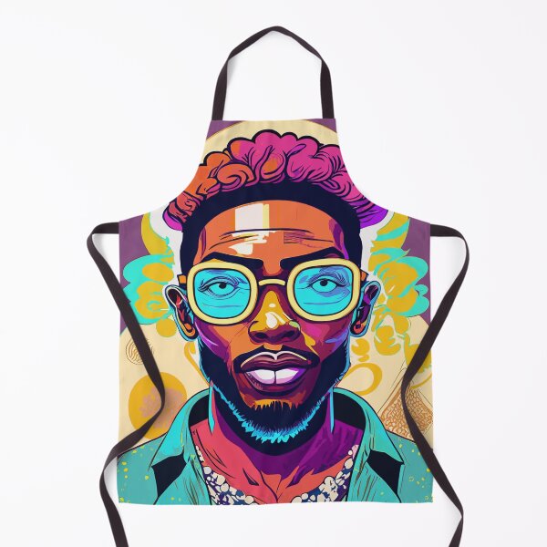 Item preview, Cool and Mysterious Afro Man with Glasses designed and sold by MindenBrings.