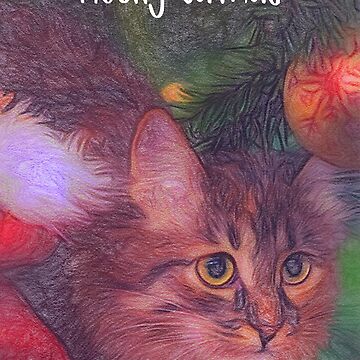 Artwork thumbnail, Meowy Catmas by Linda Roisum