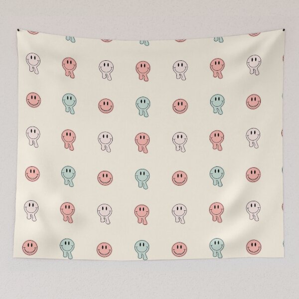 Item preview, Groovy Smiling Skull Boho Halloween pattern designed and sold by ElLocoMus.