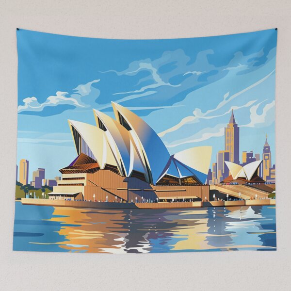 Item preview, A Pop Art Travel Print of Sydney - Australia  designed and sold by StudioRedKoala.
