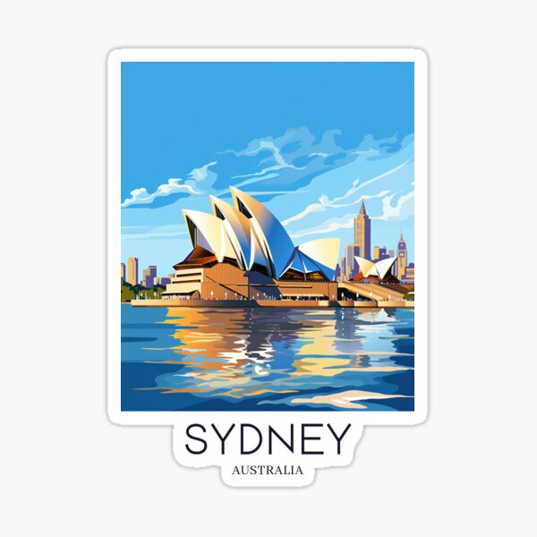 Item preview, A Pop Art Travel Print of Sydney - Australia  designed and sold by StudioRedKoala.