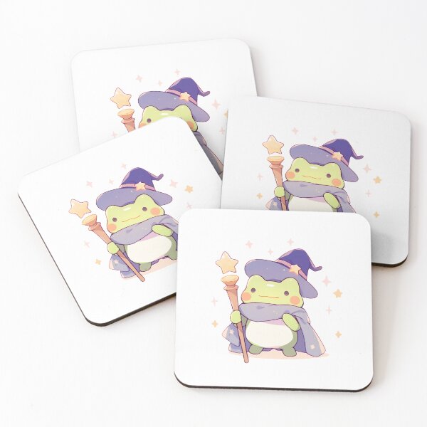 Item preview, Cute Kawaii Froggy Frog Wizard Pastel and Purple designed and sold by CozyKawaiiArt.