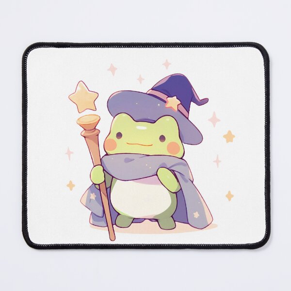 Item preview, Cute Kawaii Froggy Frog Wizard Pastel and Purple designed and sold by CozyKawaiiArt.