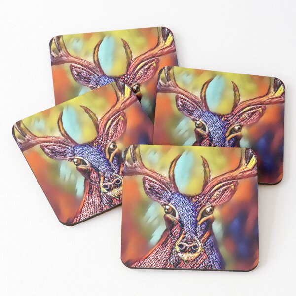 Item preview, Yarn Stag Deer Art designed and sold by gleefulme.