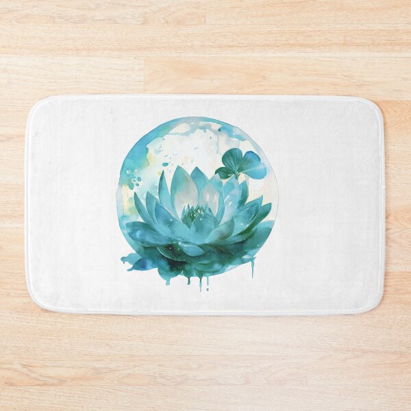 Item preview, Blue Lotus Flower of the Fifth Chakra - Watercolor Painting in Transparent Glass Ball designed and sold by TetianaArt.