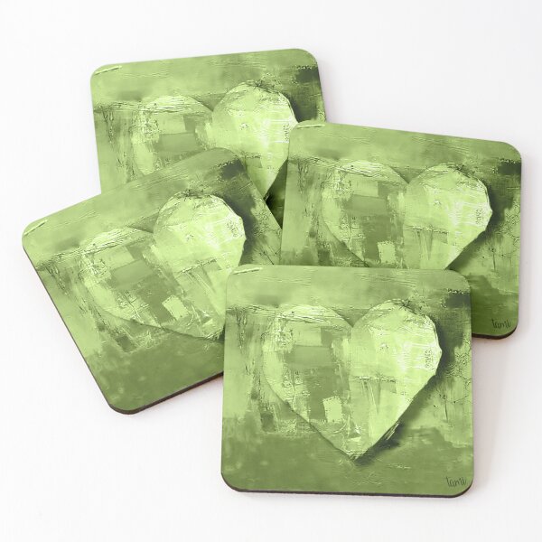 Aperçu de l'œuvre Coeur en vert - grande série (7) créée et vendue par a3-studio.