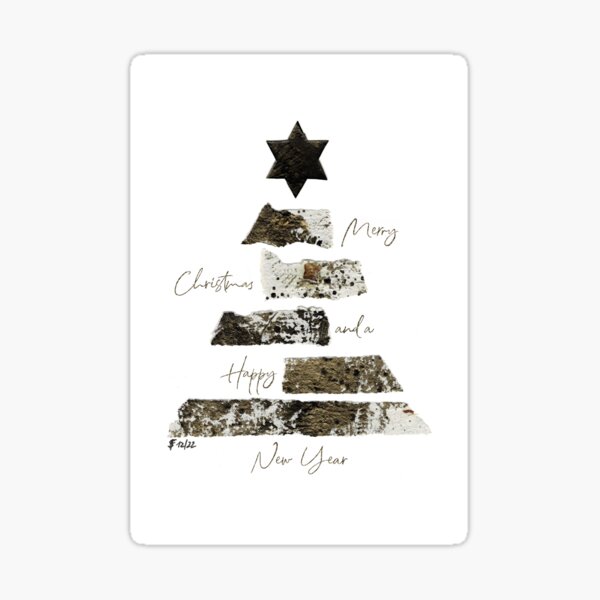 Christmas motif "Abstract Magic", English Sticker