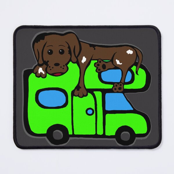 Item preview, Dolce Bronco brown dog on motorhome designed and sold by Ladvarian.