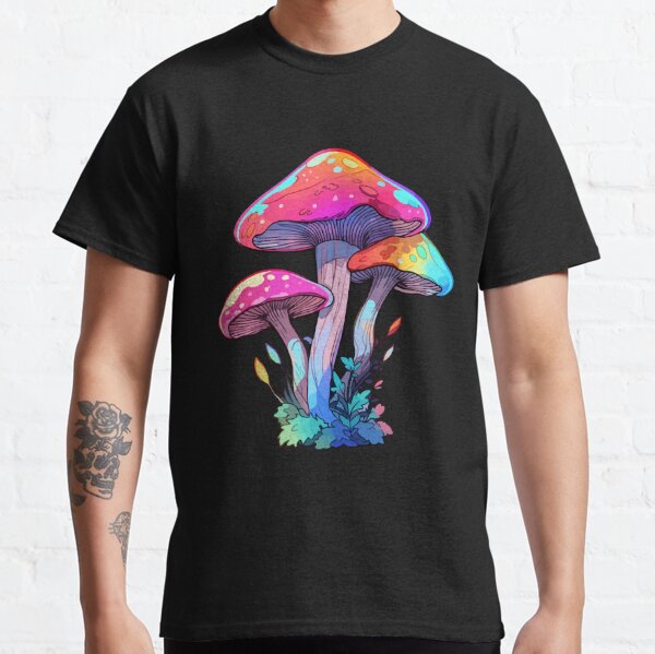 Vibrant Colorful Mushrooms Classic T-Shirt