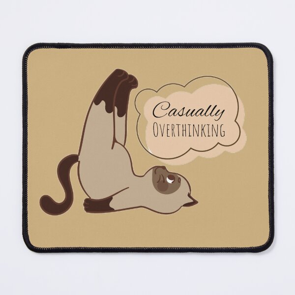 Item preview, Siamese cat casually overthinking while lying down the feet upward designed and sold by Crazy-art-land.