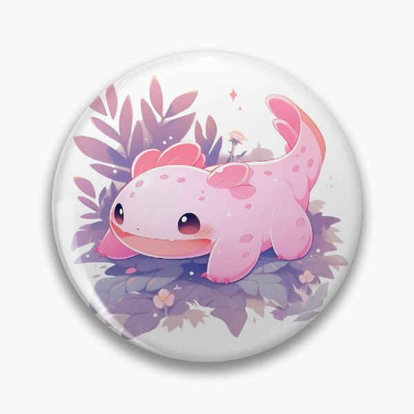 Item preview, Cute Kawaii Happy Tiny Axolotl designed and sold by CozyKawaiiArt.