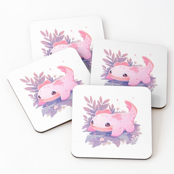 Item preview, Cute Kawaii Happy Tiny Axolotl designed and sold by CozyKawaiiArt.
