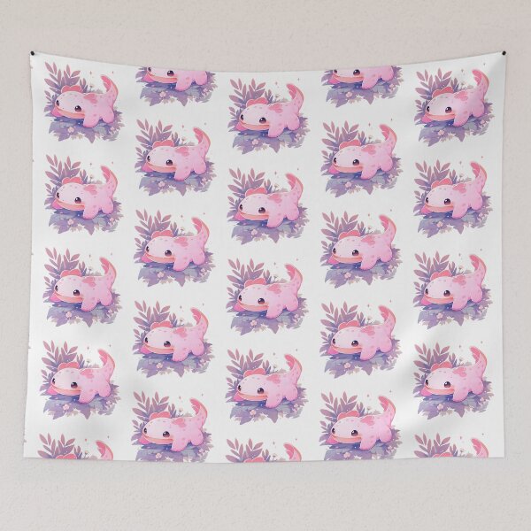 Item preview, Cute Kawaii Happy Tiny Axolotl designed and sold by CozyKawaiiArt.