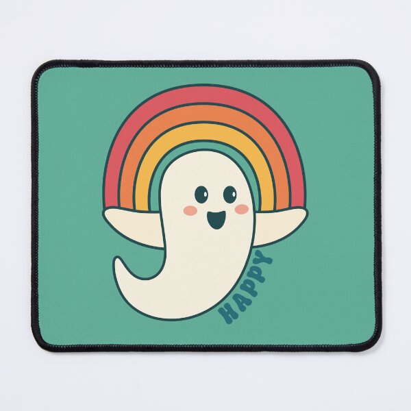 Item preview, Happy Rainbow Ghost Retro designed and sold by TakaTatu.