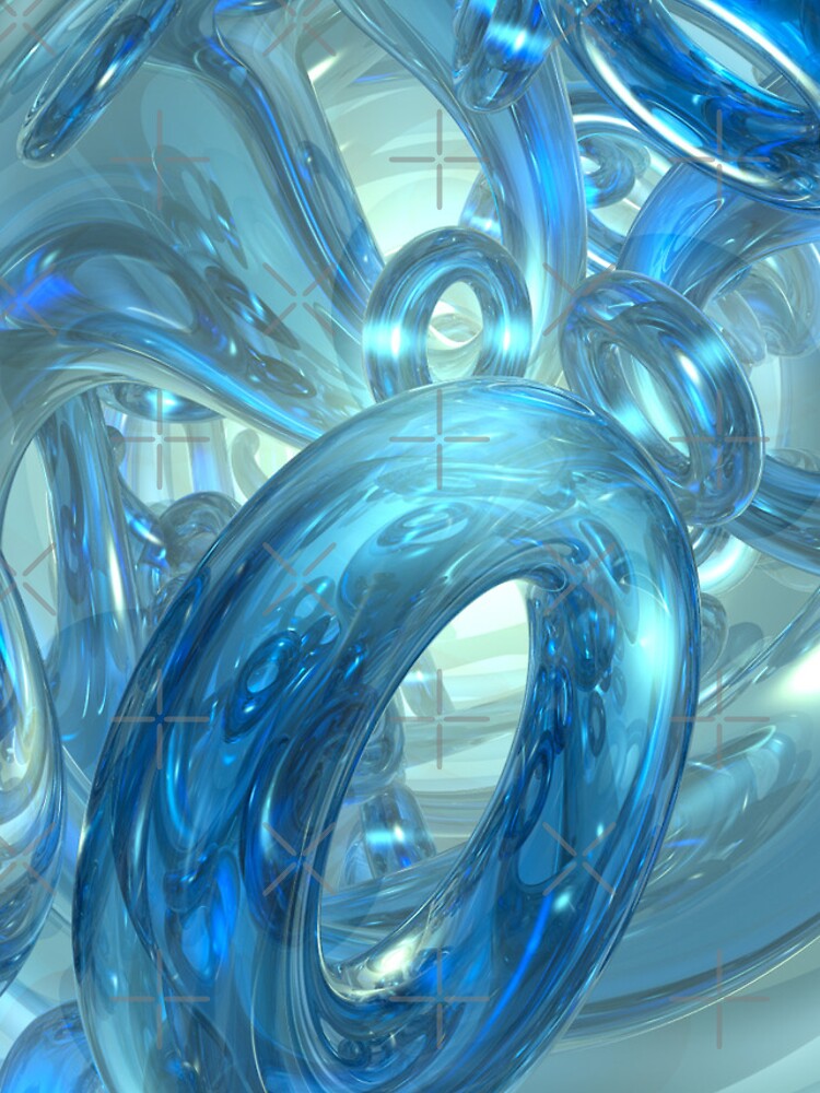 Thumbnail 5 of 5, iPhone Case, Abstract Blue Rings designed and sold by perkinsdesigns.