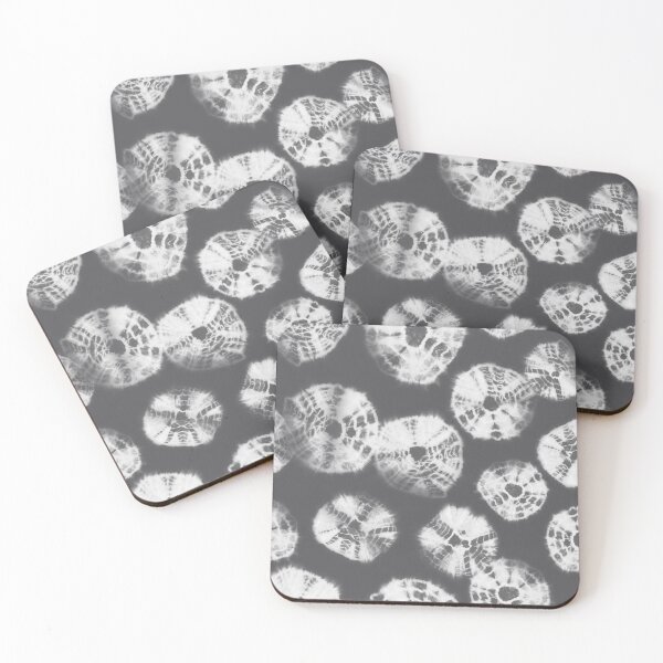 Item preview, Shibori Kumo tie dye white dots over gray  designed and sold by marufemia.