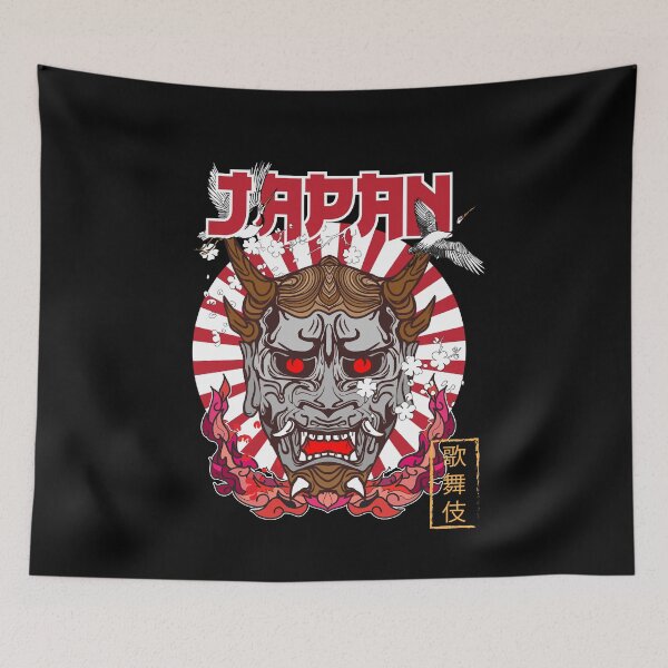 Item preview, Kabuki Mask japan style. designed and sold by MusixT-Shirt.