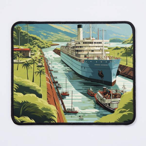 Item preview, A Vintage Travel Illustration of the Panama Canal - Panama  designed and sold by GoodOldVintage.