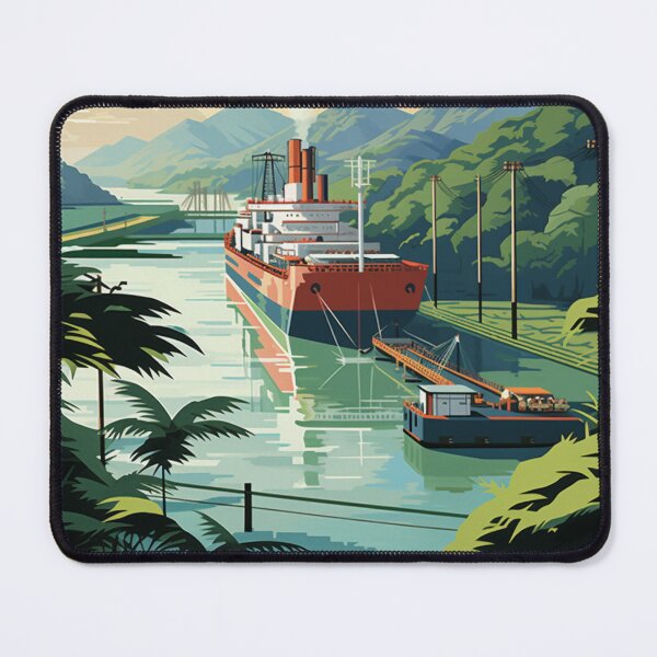 Item preview, A Vintage Travel Illustration of the Panama Canal - Panama  designed and sold by GoodOldVintage.