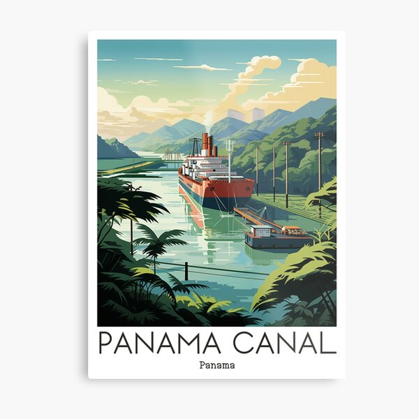 Item preview, A Vintage Travel Illustration of the Panama Canal - Panama  designed and sold by GoodOldVintage.