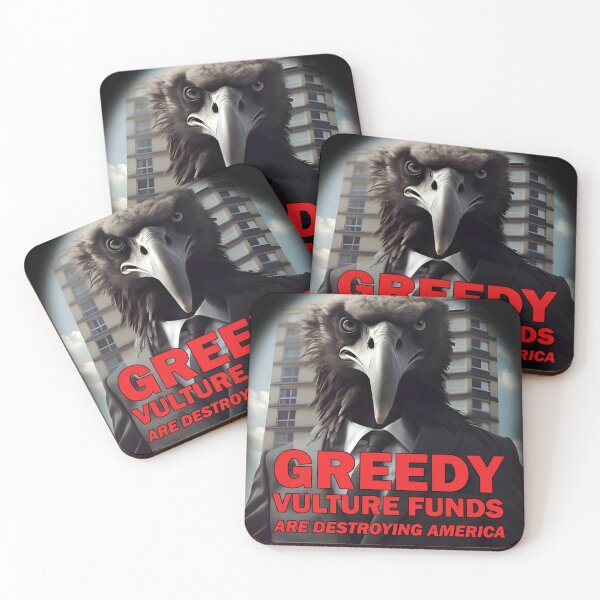 Item preview, Greedy Vulture Funds- Vote Blue-Anti Republican-, monopoly- Vulture Capitalism designed and sold by SiggyZiggy.