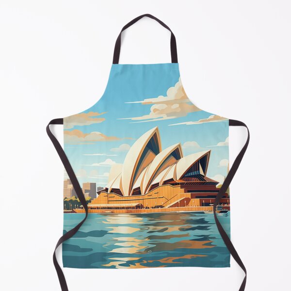 Item preview, A Vintage Travel Illustration of the Opera House in Sydney - Australia  designed and sold by GoodOldVintage.