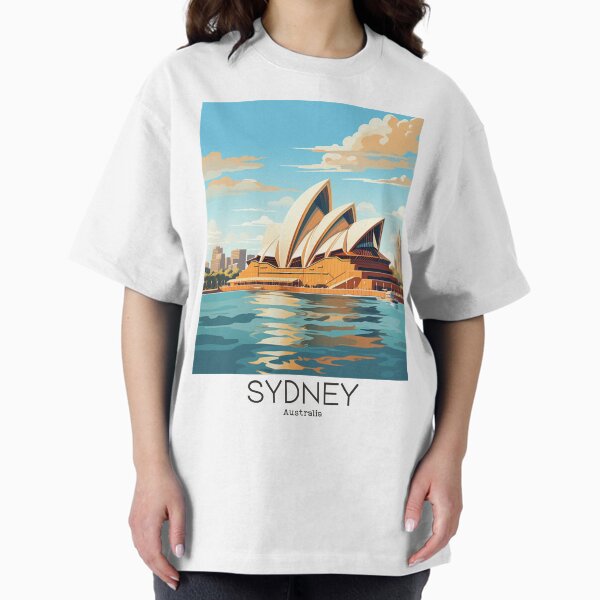 Item preview, A Vintage Travel Illustration of the Opera House in Sydney - Australia  designed and sold by GoodOldVintage.