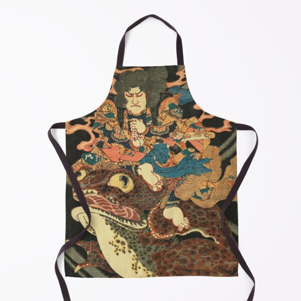 Item preview, Samurai Riding A Frog - Vintage Japanese Ukiyo-e Woodblock designed and sold by VintageSpaceArt.